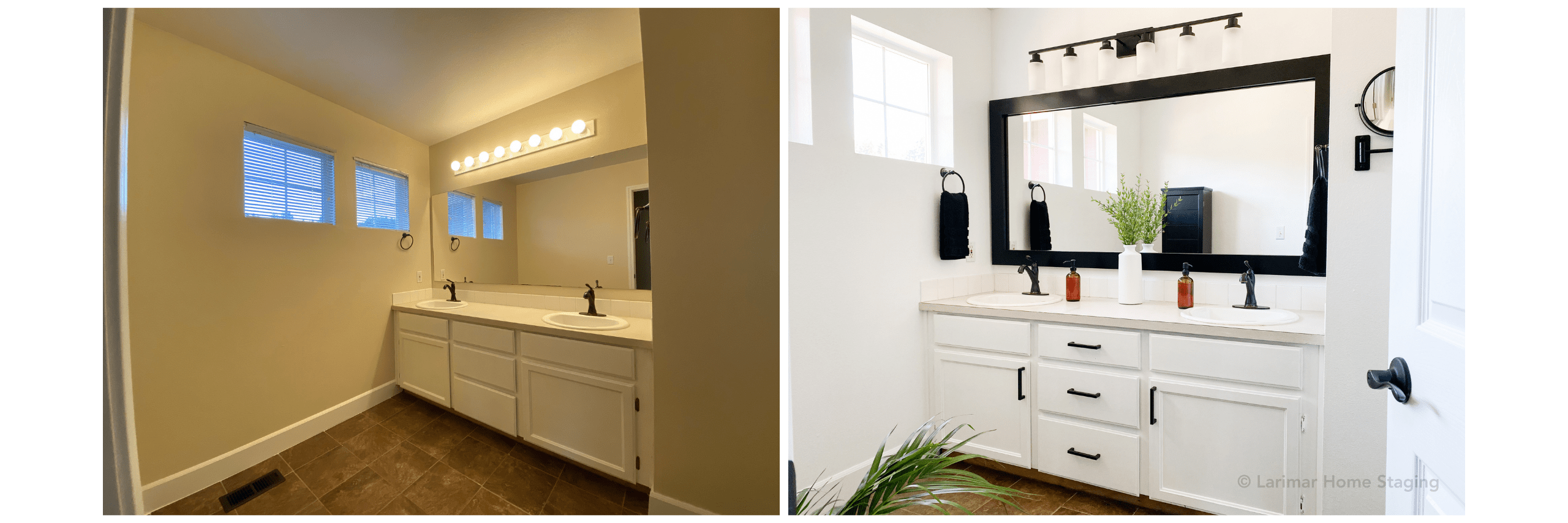 Bathroom Before and After Home Staging 
