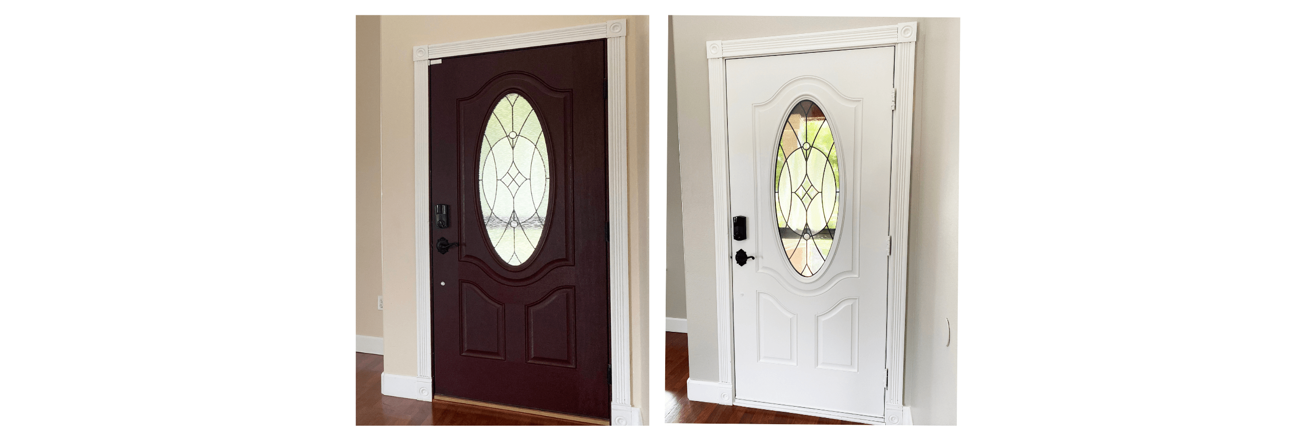 Front Door Interior Before and After Home Staging Consultation