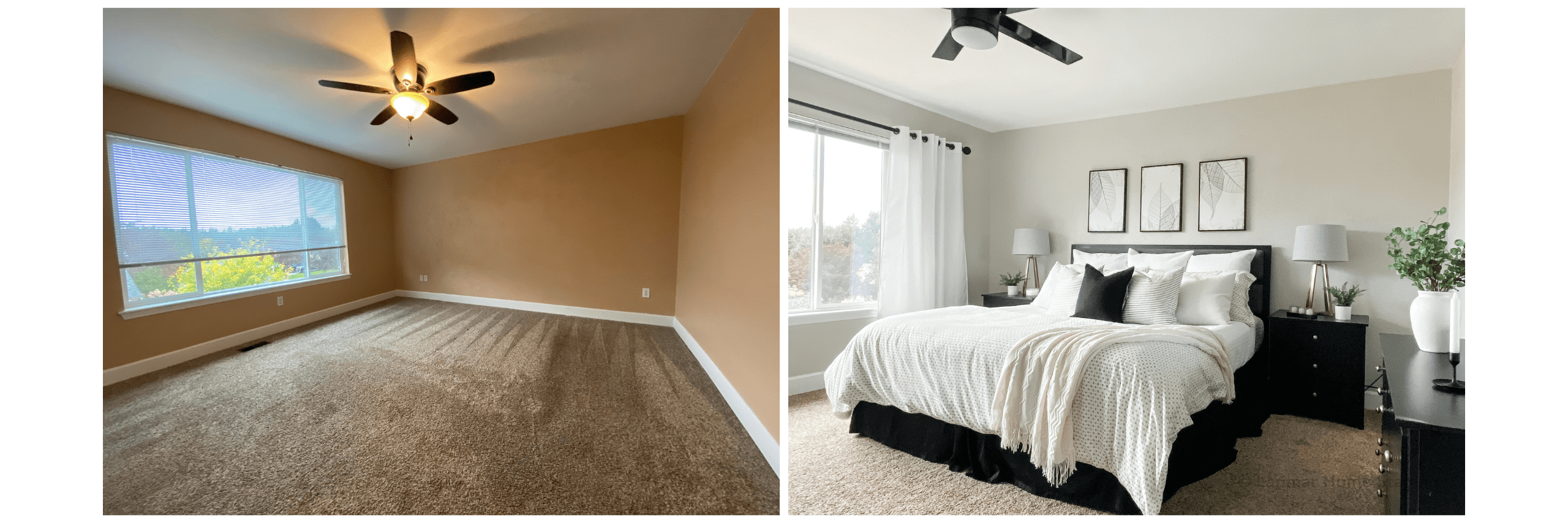 Before and After Home Staging Bedroom