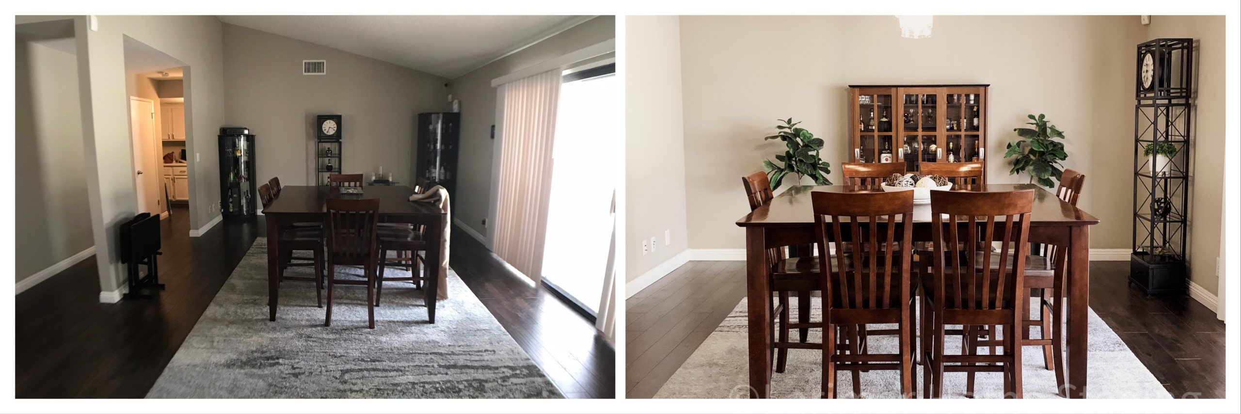Occupied Home Staging Before and After