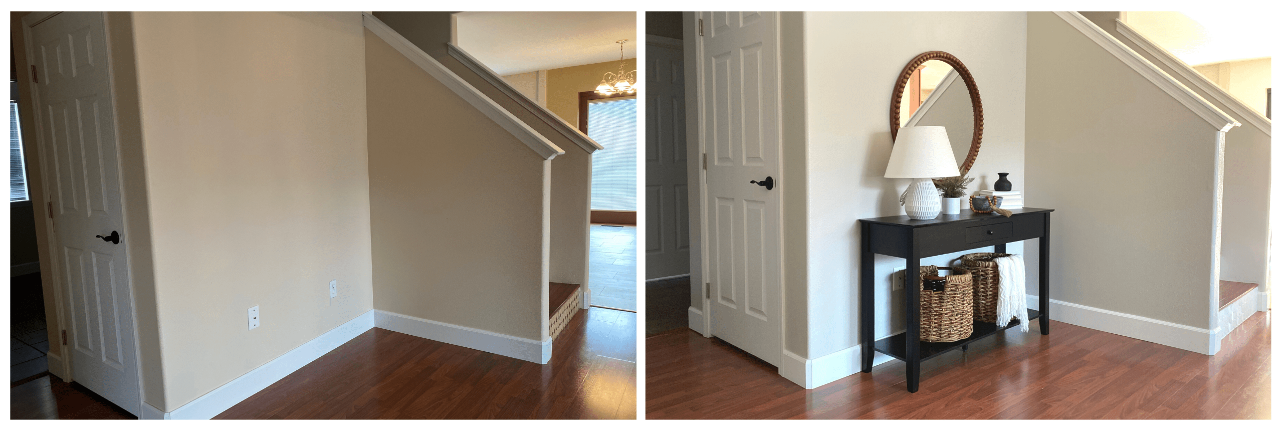Hallway Before and After Home Staging